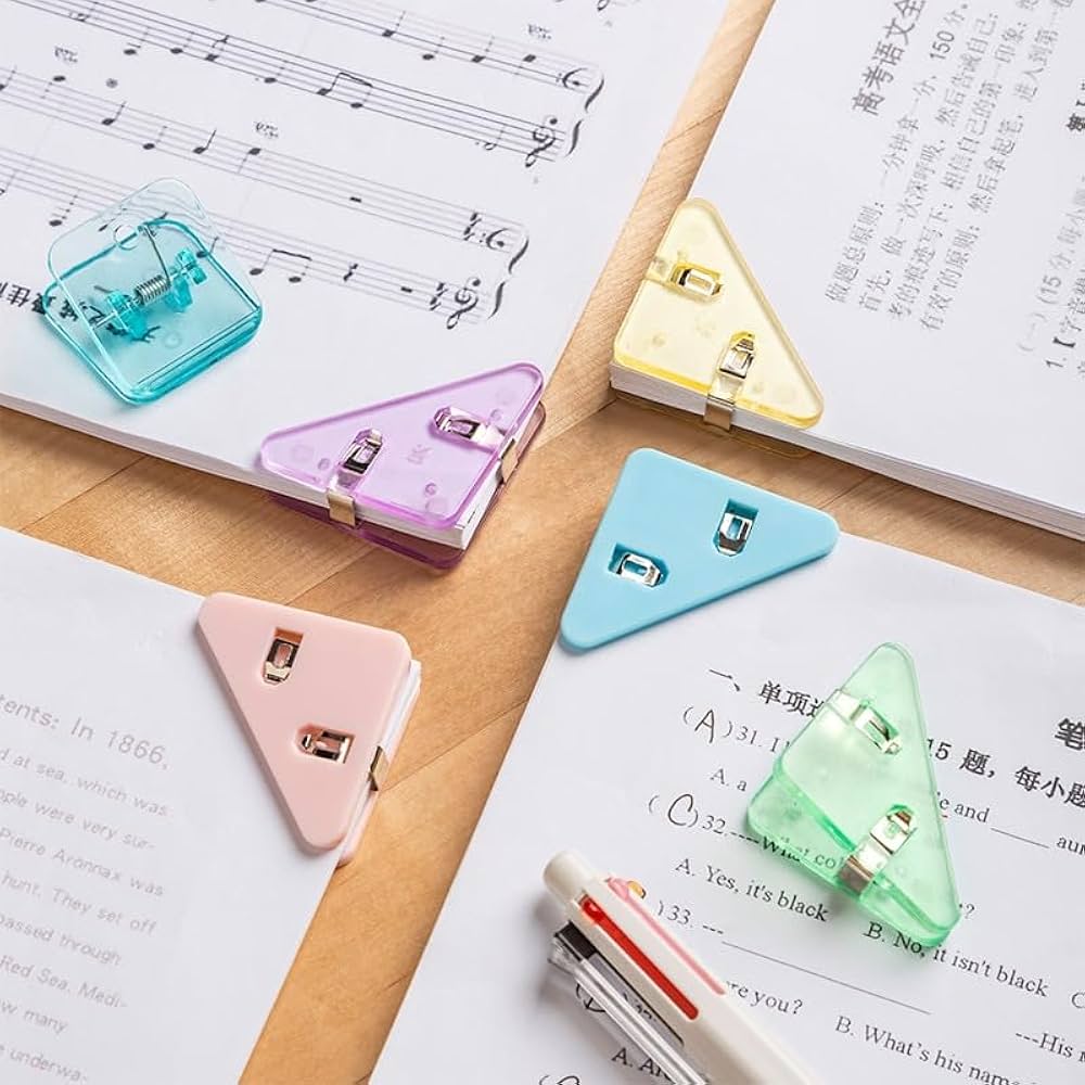 ふりっぷページ Amazon | 5 ピース/セット三角コーナークリップペーパークリップ